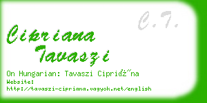 cipriana tavaszi business card